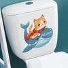 Comércio exterior gato de desenho animado baleia quarto infantil banheiro adesivos decoração de casa adesivos de parede autoadesivo atacado transfronteiriço
