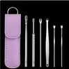 Kit de Limpador de Ouvido, Nova Ferramenta de Limpeza de Ouvido em Aço Inoxidável, Colher de Ouvido Espiral para Crianças, Limpador de Ouvido para Adultos