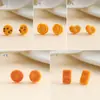 Brincos de Resina Simulação Biscoito Pão Tridimensional Doces e Fofos Design de Nicho Personalidade Moda Versátil