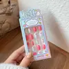 Lindas Pegatinas para Uñas Sanrio para Niños, Pegatinas de Uñas Desgastables, Parches para Uñas de Kuromi, Juguetes de Dibujos Animados para Niños
