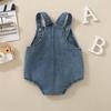 2025 Transfronterizo Nuevo Estilo Bebé e Infantil Niña Ropa para Todas las Estaciones Moda Versátil Sudadera con Capucha de Mezclilla con Tirantes de Corazón que Cubre la Cadera