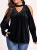 Blusa holgada de manga larga con cuello en V y lentejuelas, nueva moda transfronteriza europea y americana de Amazon 2024