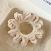 Promoção Quente do TikTok Anel de Cabelo de Pelúcia Corda de Cabelo Simples Elegante Cor Outono Inverno Corda de Cabeça de Alta Elasticidade Cabeça de Bola Criativa Anel de Macarrão Bolha