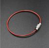 Llavero de Cable de Acero Inoxidable de Color sin Recubrimiento 1.5X150mm Anillo de Alambre Metálico Etiqueta Colgador Hebilla de Cierre