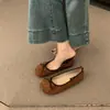 Zapatos Planos de Boca Baja para Ropa Exterior de Mujer 2024 Nuevo Estilo Coreano Versátiles Casuales sin Cordones Ropa de Trabajo Zapatos Planos de Noche
