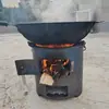 Estufa de leña, chimenea de carbón para preparar té, calefacción, cocina, barbacoa exterior, uso doméstico, estufa de leña multifuncional