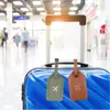 Etiqueta de equipaje de cuero transfronteriza, Bolsa de mano con forma de avión, Regalo de negocios, Etiqueta impermeable para equipaje facturado