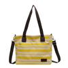 2025 Bolso de Hombro Nuevo Bolso de Mujer de Moda Más Fácil de Combinar Moda Casual Estilo Coreano Gran Capacidad Portátil Bolso de Lona Rayado