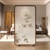 Biombo para Sala de Estar, Uso Doméstico, Madera Maciza, Oficina, Sala de Té, Dormitorio, Decoración de Bambú Estilo Zen, Pantalla de Asiento, Entrada