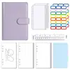 Caderno A6 de Folhas Soltas Transfronteiriço da Amazon Caderno de Couro PU Macaron Planejador de Orçamento em Dinheiro Bloco de Notas de Folhas Soltas