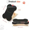 Caja de snacks retráctil de madera, rascador para perros de madera maciza, tabla de reparación de uñas con forma de pata, raspador de uñas para mascotas, plegable