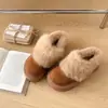 Pantuflas Esponjosas para Mujer, Suela de Plataforma, Casual de Invierno, Pequeñas, Punta Cerrada de Felpa, Pantuflas de Algodón Ultra Gruesas, Suela de Felpa, 2026, Se Pueden Usar Afuera