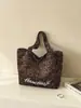 2026 Estampado de Leopardo Gran Capacidad Moderno Versátil Estilo Coreano Estilo Ins Bolso de Hombro Único Bolso de Mano Tote Retro Casual para el Trabajo