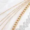 Joias Transfronteiriças Europeias e Americanas, Corrente de Metal Multicamadas Fashion e Personalizada para Roupas, Corrente Corporal, Joia de Cintura de Metal Simples e Exagerada para Mulheres
