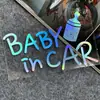 Coche de comercio exterior tiene bebé bebé bebé bebé en la ventana trasera del coche pegatina de coche linda linda linda linda linda calcomanía reflectante para coche