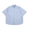 Designabelt Estilo Japonês CityBoy Perfil Listrado Camisa de Manga Curta Camisa Solta Masculina Jaqueta de Verão SH031