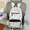 Mochila estudiantil nueva de gran capacidad estilo japonés, bolsa ita 2D de gran capacidad, bolsa ita con insignia transparente