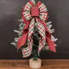 Cinta de lino sintético con borde de alambre en stock para decoración navideña, lámina dorada y plateada impresa con purpurina, para hacer guirnaldas y moños