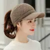Gorra Calada para Mujer Estilo Coreano Moda Gorro Tejido para Exteriores de Mujer Ciclismo Casual Todo Fósforo Gorro de Lana Gorra de Béisbol para Estudiante