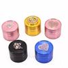Molinillo de Cigarrillos de Aleación de Aluminio con Incrustaciones de Diamantes de Venta Caliente Transfronterizo 50/63mm Molinillo Metálico Molinillo de Cigarrillos Molinillo