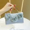 Bolso de Mano Incrustado de Diamantes, Bolso de Mano de Seda, Bolso de Fiesta Elegante para la Noche, Bolso de Banquete, Bolso Cruzado, Bolso de Mano