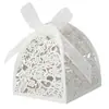 Caja de Dulces Dorada para Boda con Corte Láser Hueco Transfronteriza Estilo Europeo Fiesta de Boda Caja de Dulces de Flor de Rosa Fabricante Personalización