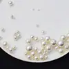 Suministro de fábrica cuentas ABS de agujero recto perla de imitación DIY aretes collar accesorios para el cabello ropa cadena para teléfono móvil accesorios material al por mayor