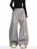 2025 Primavera y Otoño Nuevos Pantalones Deportivos Retro Americanos para Mujer Pantalones Holgados de Pierna Ancha Pantalones Casuales de Sudor Rectos hasta el Piso