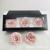 Fabricantes de flores al por mayor 7-8cm Flor preservada cabeza de flor rosa hecha a mano diy parqué accesorios de cabeza de flor eterna
