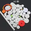 Juego de engranajes de plástico, engranaje de transmisión de juguete, módulo 0.5, engranaje de conexión para motor, accesorios hechos a mano para bricolaje