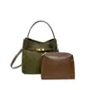 Bolso de Hombro para Mujer Estilo Nuevo 2025 con un Toque Vintage de Alta Gama, Bolso de Mano de Nicho, Bolso Cubo Versátil para Hombro o Cruzado