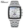 Reloj de Acero para Hombre Multiusos Cronógrafo Nuevo Modelo Transfronterizo Impermeable Luminoso Calendario Tres Ojos Seis Manecillas Reloj de Cuarzo para Hombre