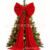 Decoraciones navideñas de peluche transfronterizas con lazos extragrandes, adornos para el árbol de Navidad y piezas de exhibición para escaparates de centros comerciales y decoraciones de bodas.