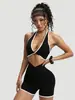 Ropa de Yoga Transfronteriza con Nuevo Giro Secado Rápido de Tirantes Cruzados Chaleco a Prueba de Impactos Combinación de Colores Sujetador Deportivo Listo para Yoga