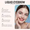 Lápiz Líquido para Cejas Zephoco Marrón de Doble Punta Impermeable Desarrollo de Color Estéreo Sin Manchas y Lápiz para Cejas Natural Sedoso