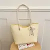 Bolso de Moda Estilo Coreano Textura Tejida Color Sólido Bolso Tote 2026 Otoño Versión Coreana Elegante Gran Capacidad Bolso de Hombro Único