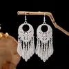Selección PremiumAretes de Plata Imitación Étnica, Aretes de Estilo Étnico, Aretes Largos con Borlas de Atracción Turística