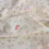Tejido de gasa de doble capa de algodón para bebé con estampado floral pequeño estilo coreano, tejido crepé, material para pijamas infantiles, mantita de arrullo
