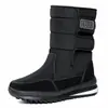 Zapatos de Algodón para Hombre Invierno Cálidos Más Terciopelo Engrosados de Caña Alta Botas de Algodón Protección contra el Frío al Aire Libre Suela Gruesa Cómodos Apertura Profunda Botas de Nieve