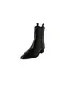 Versión de piel~Botines cortos para mujer 2026 nuevo modelo tacón medio piel genuina Botines Chelsea tacón grueso Botas estilo western punta fina Botas tipo Martin