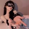 Máscara de Ojos suit Encaje Rosa Máscara de Ojos para Mujer Práctica Antifaz Protección Ocular para Dormir Negro Sexy Banda de Encaje