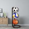 Suporte de Armazenamento de Basquete Transfronteiriço Suporte de Exibição de Futebol Doméstico Equipamento Esportivo Indoor Infantil Suporte de Armazenamento Dobrável de Chão
