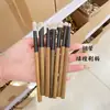 Piel de Zorro Ártico Sándalo Verde Pelo Animal Pincel de Maquillaje Pincel para Sombras de Ojos Pincel para Sombras de Nariz de Guadaña Detalle Iluminador Contorno Rubor Iluminador