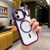 Funda de teléfono con succión magnética para soporte de lente para Apple 16promax dorado desierto 15 tendencia 11 agujero grande 14/13