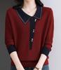 Polos de Otoño 2025 con Cuello para Mujer, Camisetas de Manga Larga Estilo Nuevo para Madres de Otoño, Prendas de Punto Finas