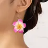 1 par de brincos de frangipani brincos 8 cores opcionais pequeno fresco feriado viagem deslocamento diário versátil novo