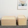 Caja vacía de madera maciza con tapa deslizable para almacenamiento, caja de madera para flores secas, almacenamiento de madera, caja de madera, caja creativa para colección de insignias, caja de madera para embalaje