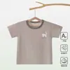 Camiseta Top Infantil Manga Curta Verão Fina Roupa Íntima Infantil Verão Menino Menina Roupa Sem Costura