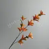 Orquídea Phalaenopsis artificial de 3 galhos, decoração de arranjo de flores para salão de casamento, arranjo de flores para corredor, flores artificiais para tetos altos, flores de seda para casamentos