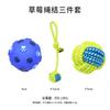 Juguete de Cuerda con Nudo para Perros Pequeños, Cachorros Teddy, Dentición, Alivio del Estrés, Entretenimiento Propio, Combinación de Cuerda de Algodón y Tiras de Tela, Juego de Tres Piezas para Perros